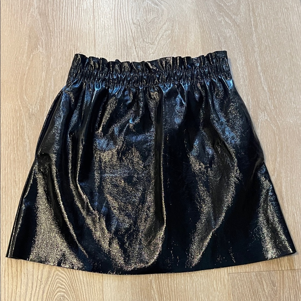 ZARA Black faux leather skirt